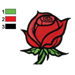 Free Valentine Rose Embroidery Design